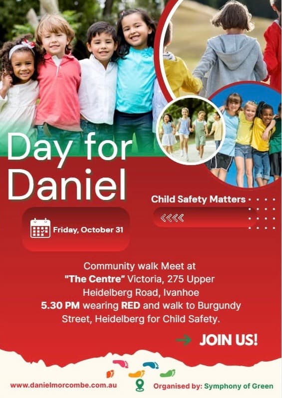 DAY FOR DANIEL  Friday 31st October 5.30pm