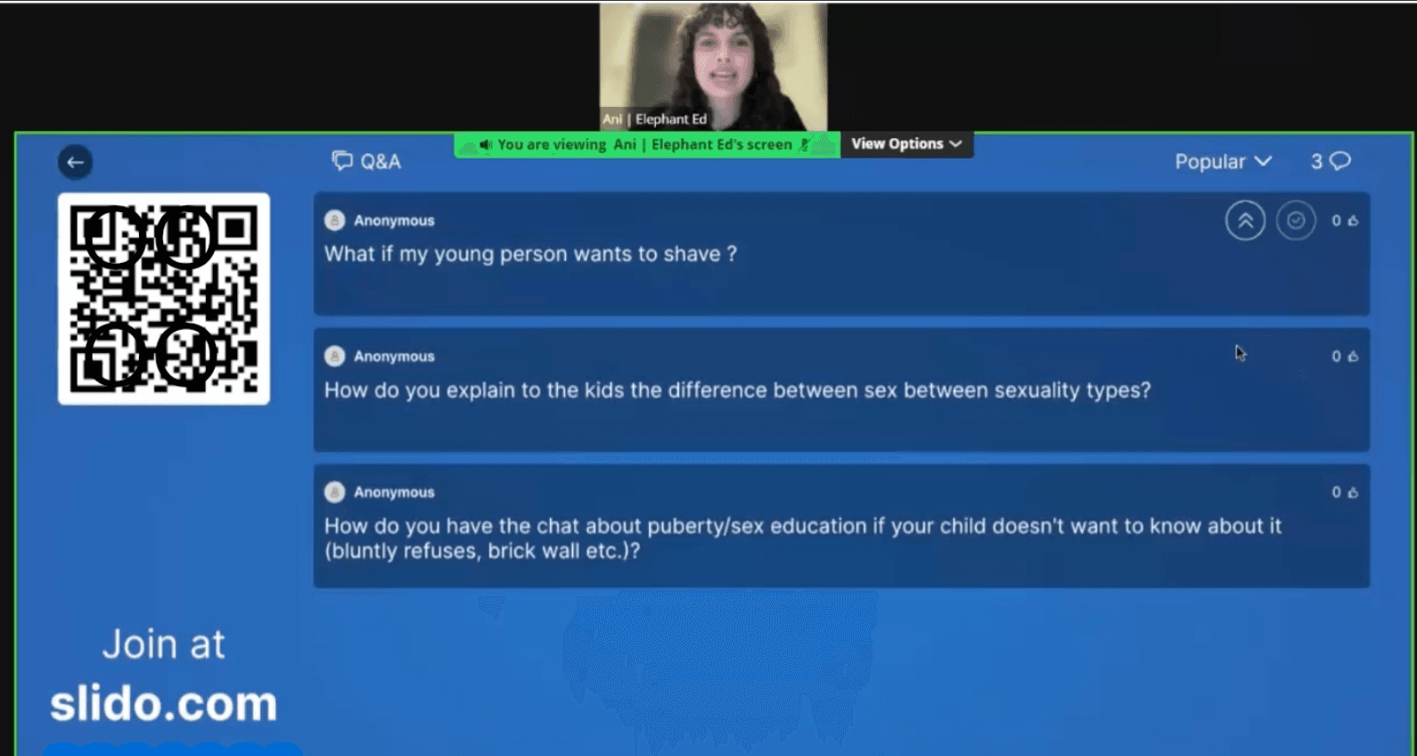 Email from Parent regarding inappropriate sexual content