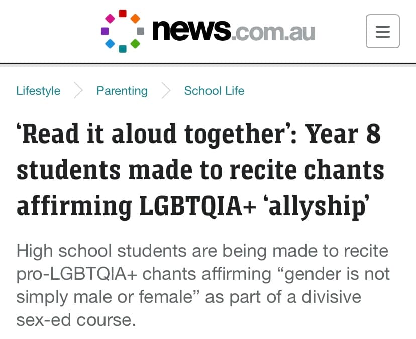 The Indoctrination of your children continues...