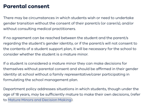 Gender Transitioning and Parental Consent