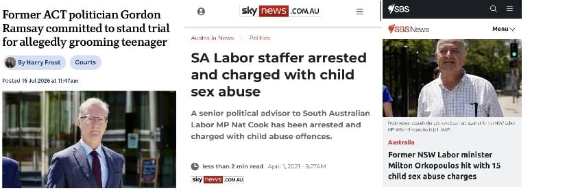 Politicians and Staffers guilty of child sexual abuse
